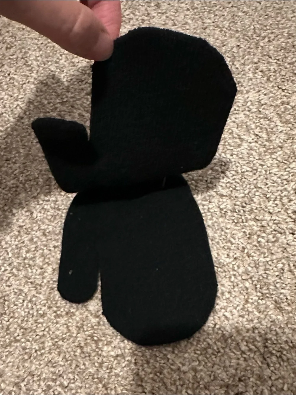 Nike Kids Black Knit Mittens